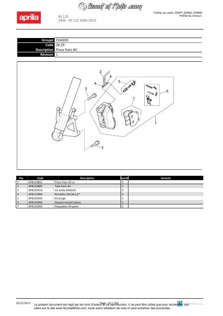 RS 125 2006-2010 - Scoot et Moto