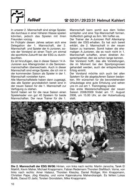 1/2008 - Essener Sportgemeinschaft 99/06 eV - ESG99/06 eV