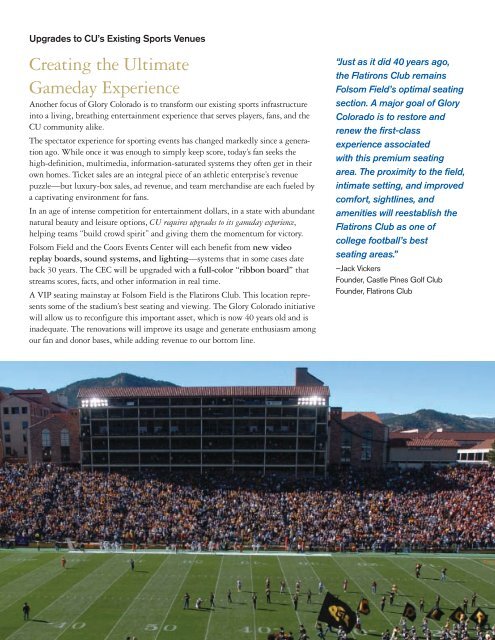 Colorado Glory - University of Colorado Foundation