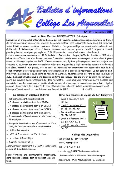 novembre 2011 \(BI nÂ°19\) - Espace numÃ©rique de travail des Ã©coles ...