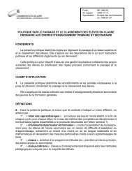 Passage et le classement des .l.ves - Commission scolaire de ...