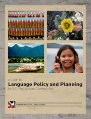 A Guide to Language Policy and Planning for B.C. ... - First Peoples