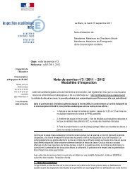 Note de service nÂ°3 / 2011 â 2012 ModalitÃ©s d ... - IEN Le Blanc