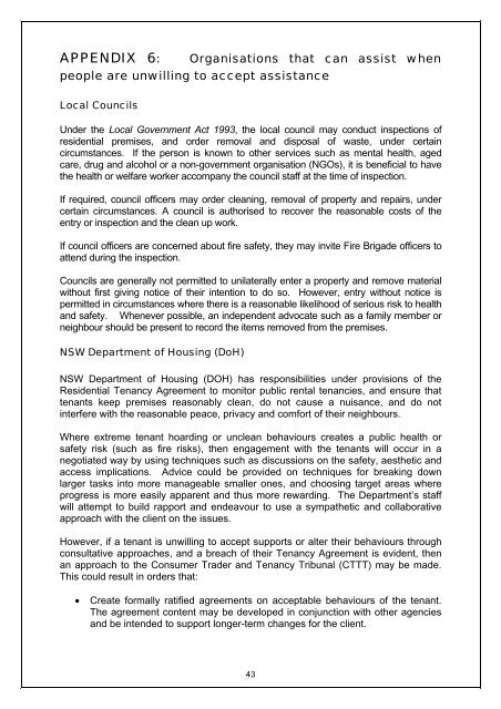 Guidelines for field staff to assist people living in ... - Housing NSW