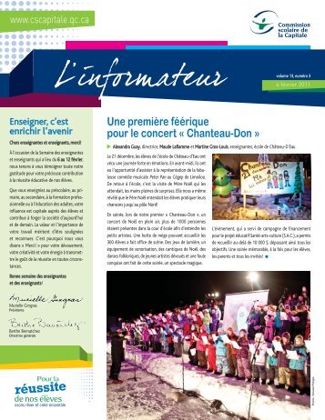 Volume 13, numÃ©ro 3 - Commission scolaire de la Capitale