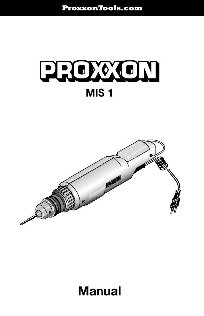 Manual - Proxxon Tools