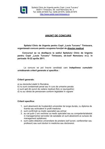 descarca - Spitalul Clinic de Urgenta pentru Copii Louis Turcanu ...