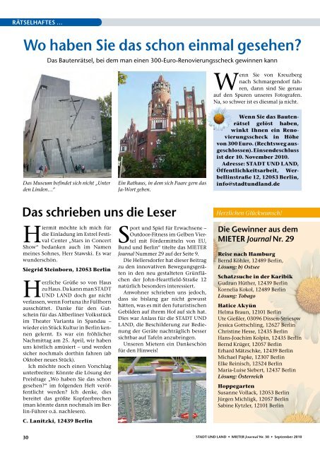 Journal - Stadt und Land