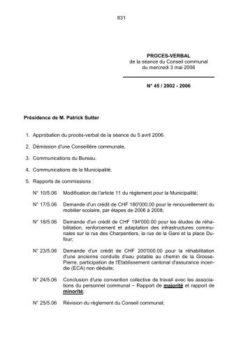 2006 Présidence de M. Patrick Sutter - Morges