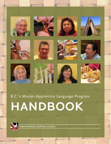 B.C.'s Master Apprentice Language Program Handbook - First Peoples