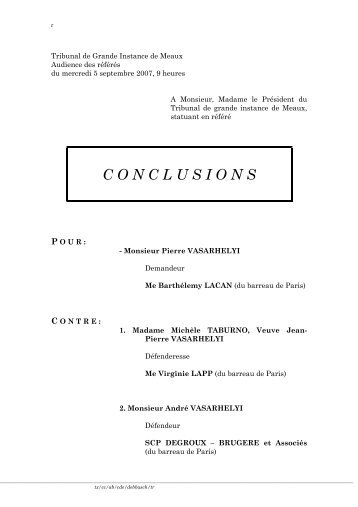 Conclusions rÃ©capitulatives - Pierre Vasarely