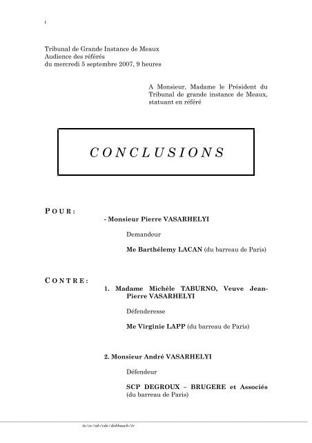 Conclusions rÃ©capitulatives - Pierre Vasarely