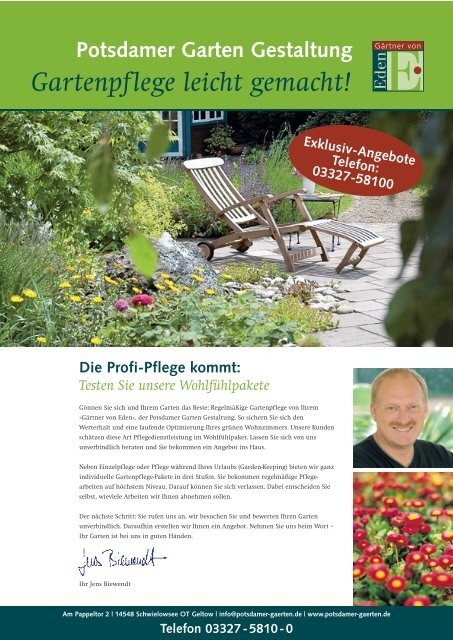 Gartenpflege leicht gemacht! Gärtner von Eden Berlin