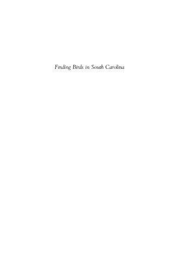 Finding Birds in South Carolina - The Carolina Bird Club