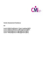 Level 3 NVQ Certificate in Management (QCF) - Chartered ...