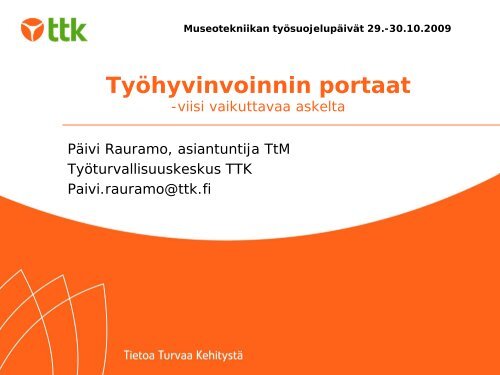 TyÃ¶hyvinvoinnin portaat - Suomen museoliitto