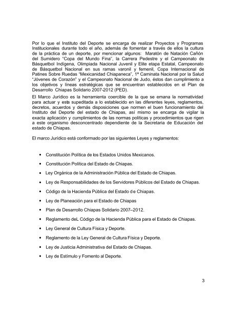 Programa Institucional del Instituto del Deporte - Secretaria de ...