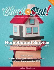 Homebound Service - Greater Sudbury Public Library