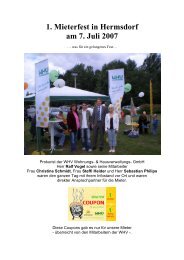 1. Mieterfest in Hermsdorf am 7. Juli 2007 - WVB Centuria GmbH