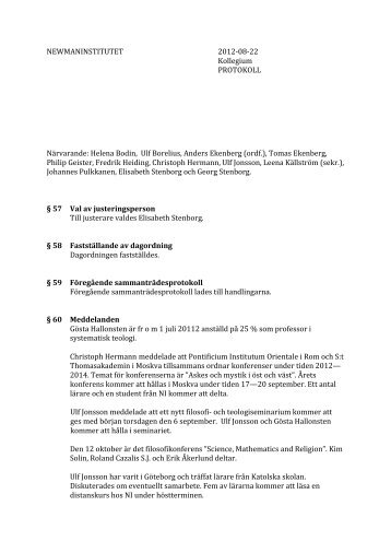 2012-08-22 protokoll.pdf - Newmaninstitutet