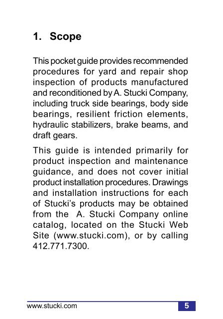 Product Guide - A. Stucki Company
