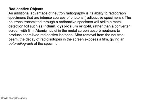 Understanding Neutron Radiography