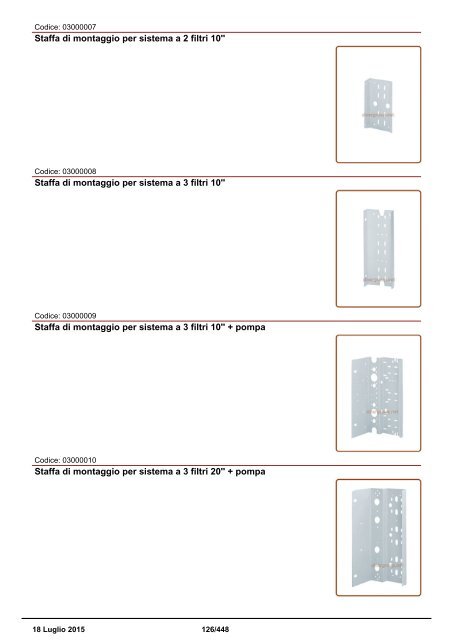 Depuratori Acqua Catalogo Sinergroup 18 Luglio 2015