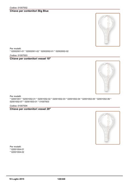 Depuratori Acqua Catalogo Sinergroup 18 Luglio 2015