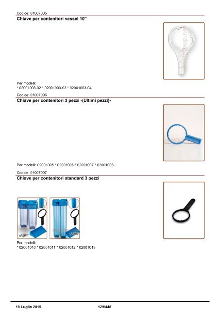 Depuratori Acqua Catalogo Sinergroup 18 Luglio 2015