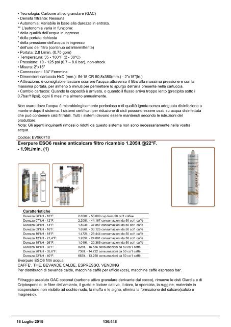 Depuratori Acqua Catalogo Sinergroup 18 Luglio 2015