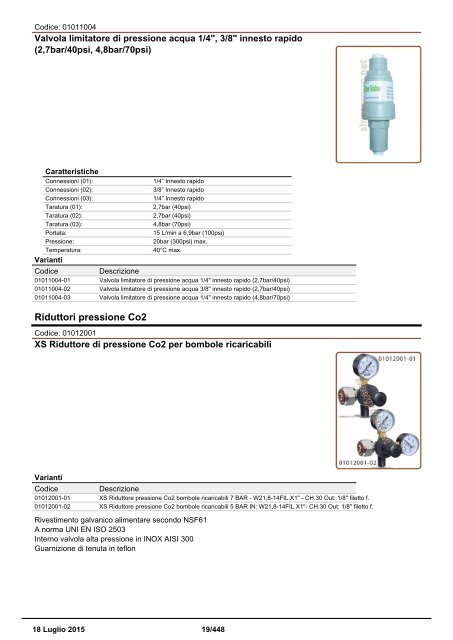 Depuratori Acqua Catalogo Sinergroup 18 Luglio 2015