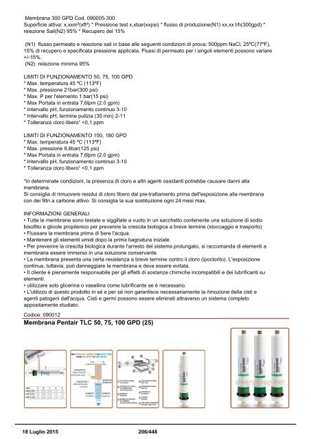 Depuratori Acqua Catalogo Sinergroup 18 Luglio 2015