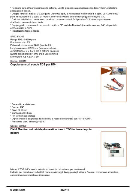 Depuratori Acqua Catalogo Sinergroup 18 Luglio 2015