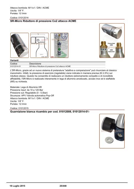 Depuratori Acqua Catalogo Sinergroup 18 Luglio 2015