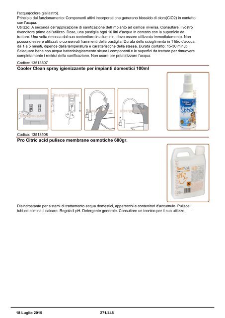 Depuratori Acqua Catalogo Sinergroup 18 Luglio 2015