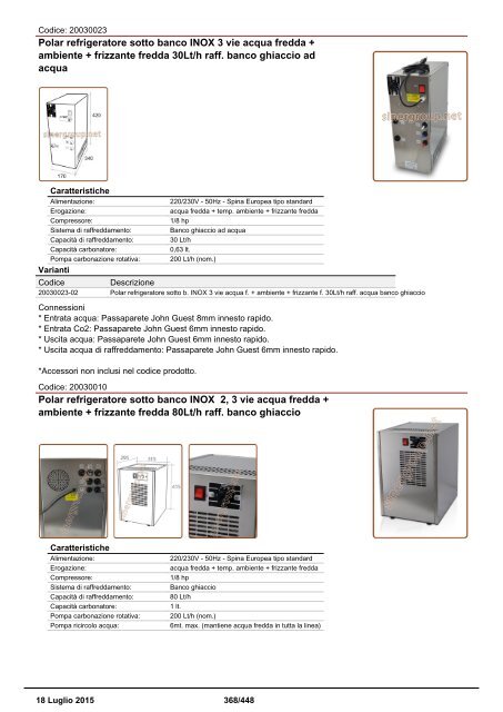 Depuratori Acqua Catalogo Sinergroup 18 Luglio 2015