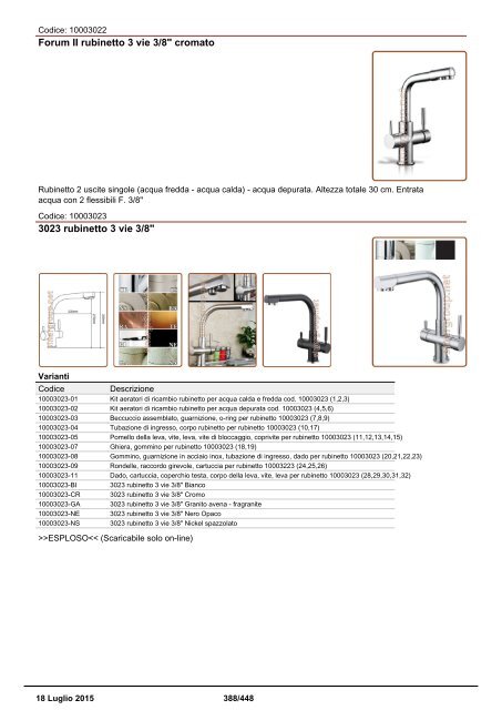 Depuratori Acqua Catalogo Sinergroup 18 Luglio 2015