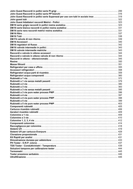 Depuratori Acqua Catalogo Sinergroup 18 Luglio 2015