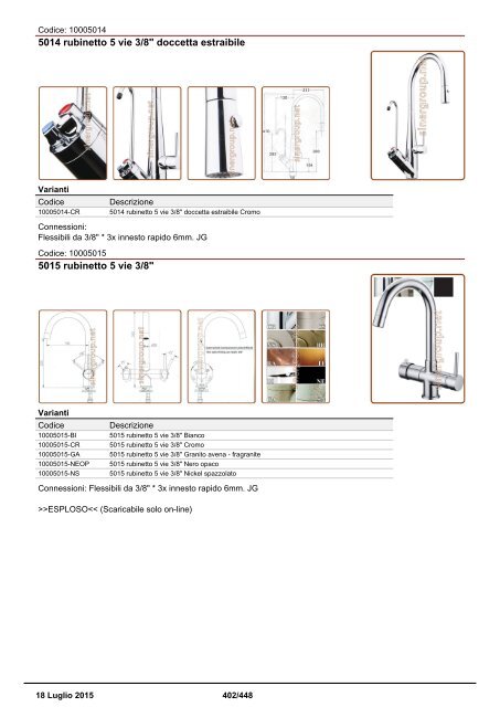 Depuratori Acqua Catalogo Sinergroup 18 Luglio 2015