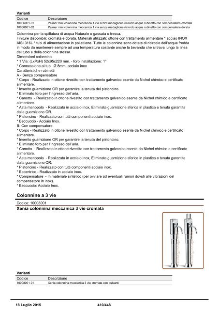 Depuratori Acqua Catalogo Sinergroup 18 Luglio 2015