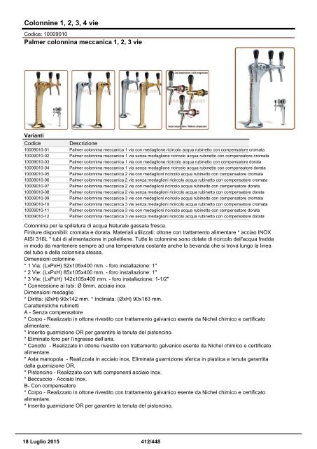 Depuratori Acqua Catalogo Sinergroup 18 Luglio 2015