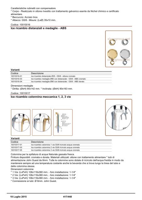 Depuratori Acqua Catalogo Sinergroup 18 Luglio 2015