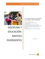 DISCIPLINA Y EDUCACIÓN: MATICES DIVERGENTES