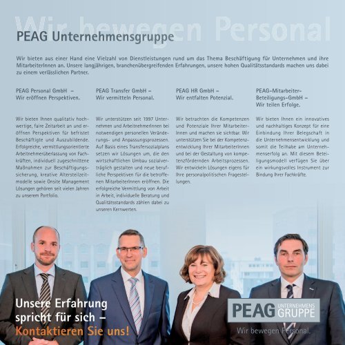 PEAG PERSONALDEBATTE zum FRÜHSTÜCK