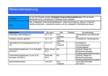 Meilensteinplanung