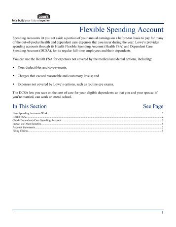 Flexible Spending Accounts - My Lowe's Life