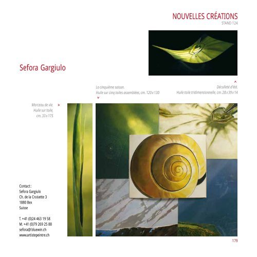 NOUVELLES CRÃATIONS - Montreux Art Gallery