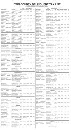 LYON COUNTY DELINQUENT TAX LIST - Marshall Independent