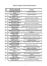 Membrii Colegiului Prefectural Bistrita-Nasaud Nr. crt. Numele si ...