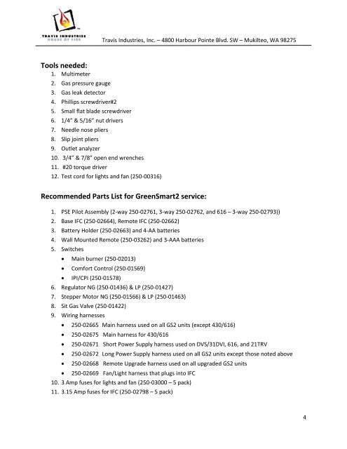 GreenSmart2â¢ Troubleshooting - Travis Industries Dealer Services ...